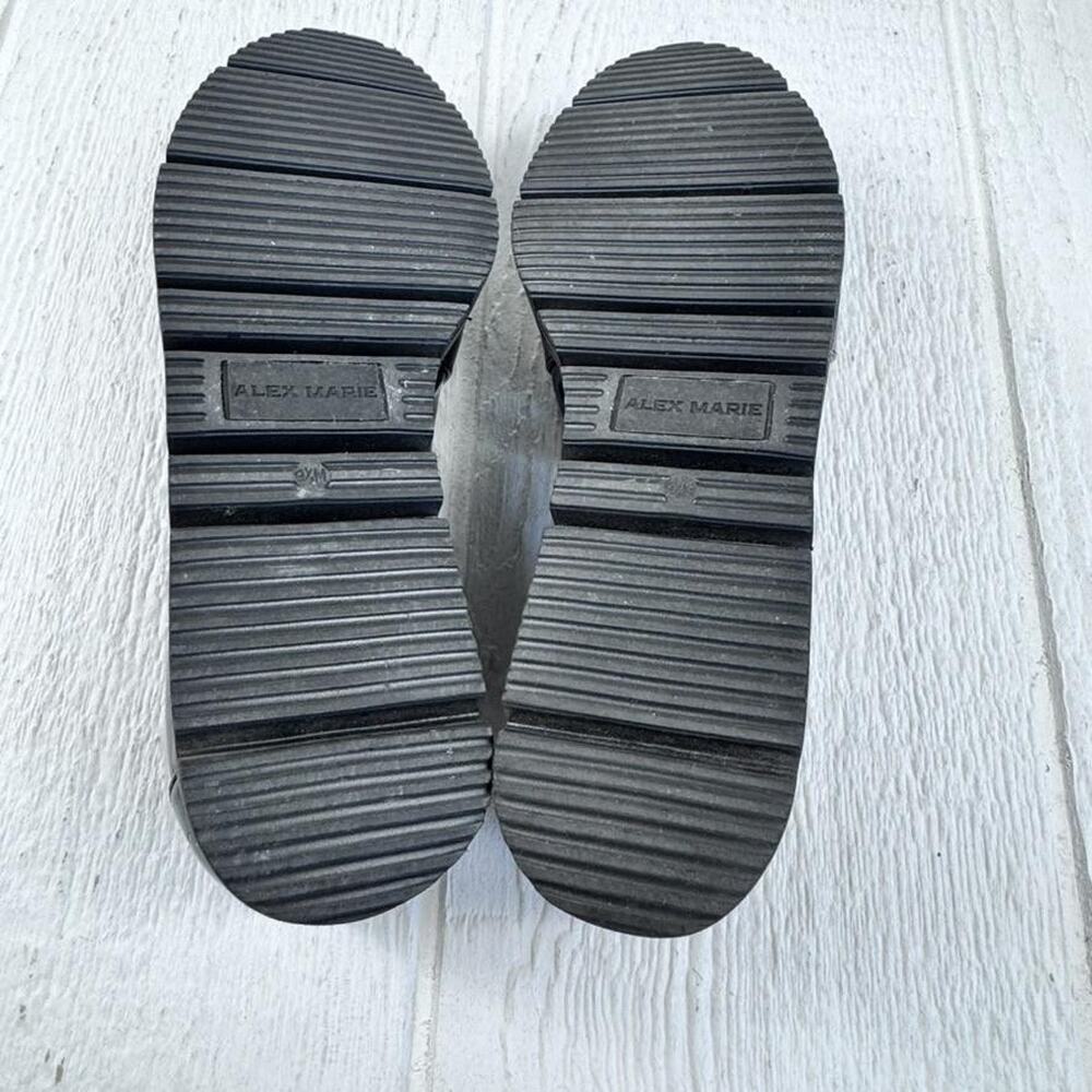 Alex Marie Loafers Womens 9.5 Black Patent Suede Horsebit Lug Platform‎ Flaw - Picture 12 of 16